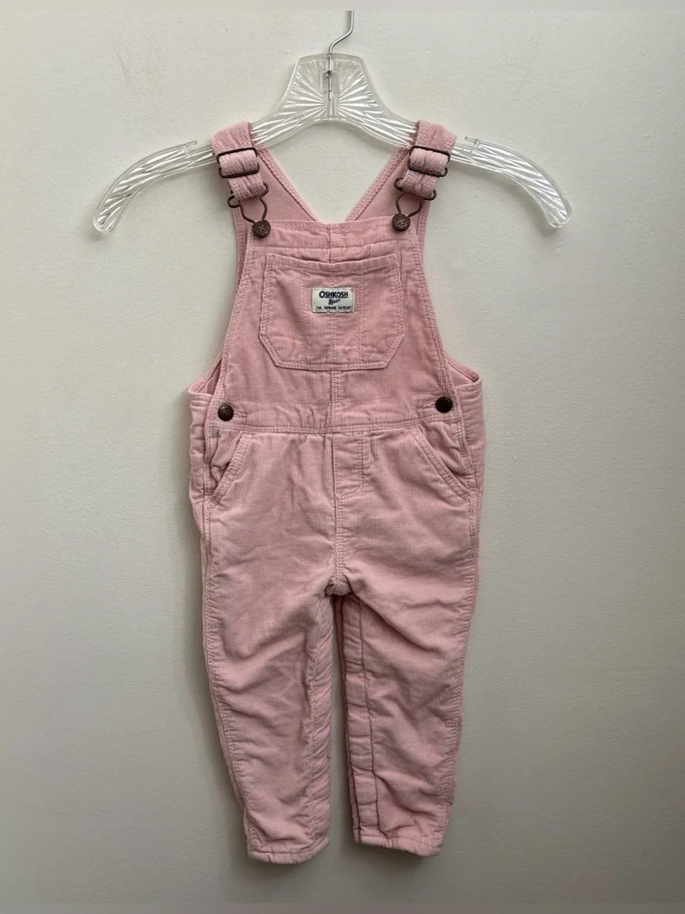 OshKosh B'gosh Blush Pink Corduroy Overalls